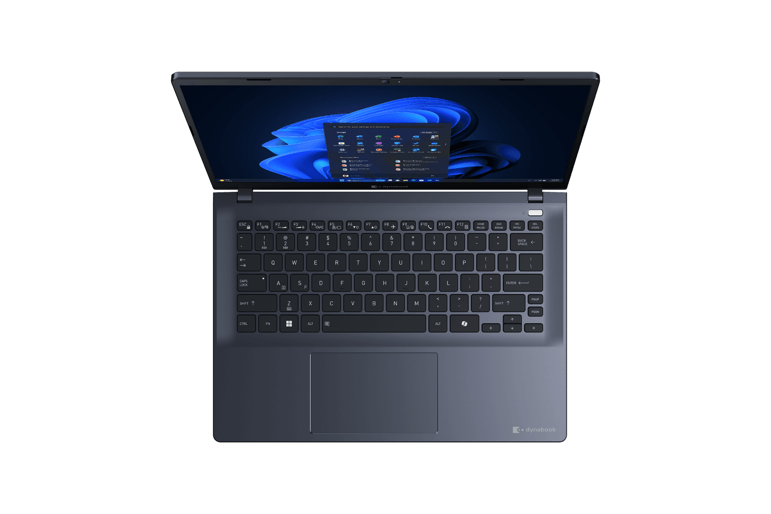 Dynabook Portégé X40-M 14.0-inch 16:10 WUXGA anti-glare display with narrow bezels in dark blue metallic finish