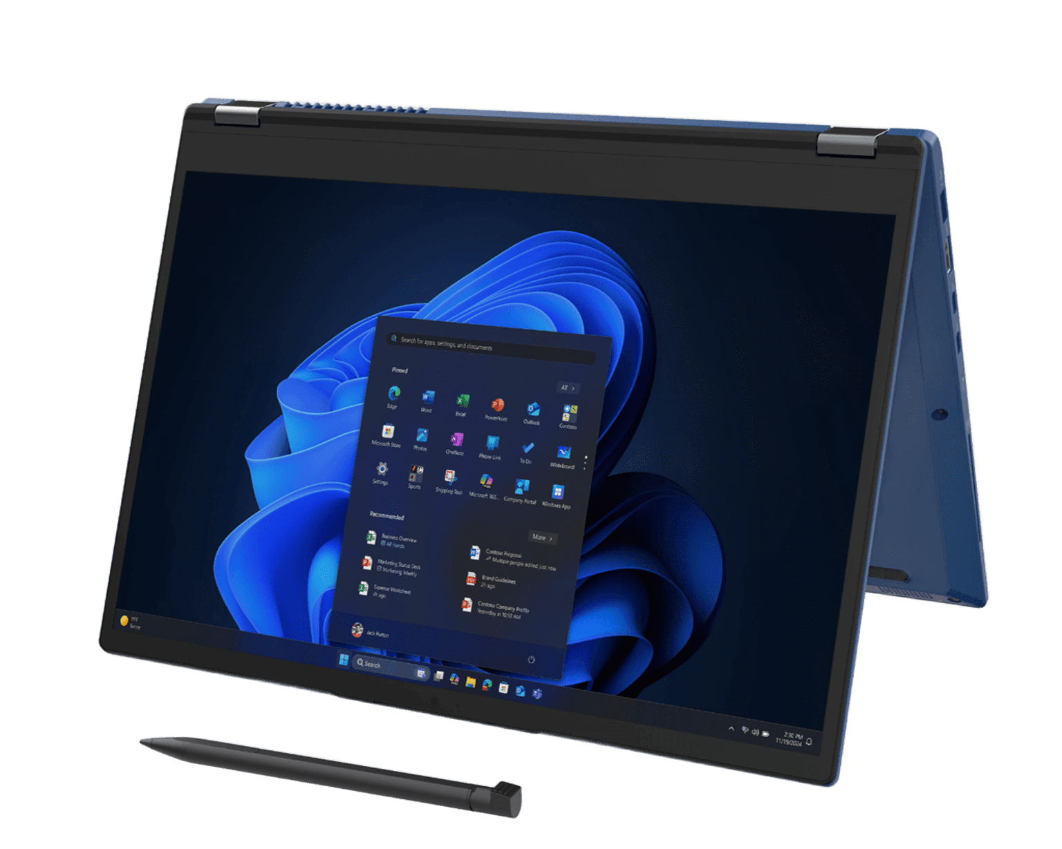 Dynabook Portégé X45W-M convertible laptop powered by AMD Ryzen 200 Series AI processor