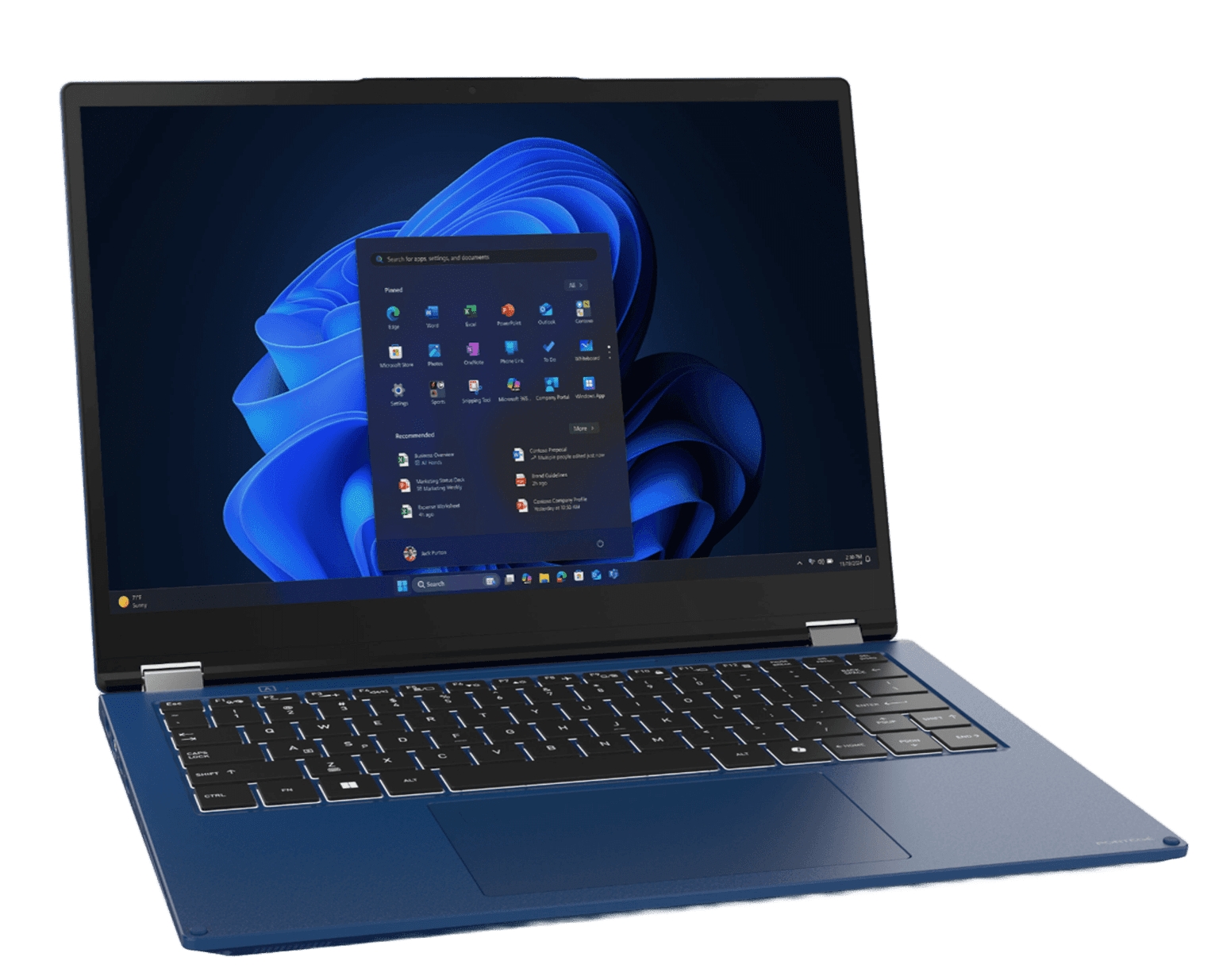 Front view of Dynabook Portégé X45W-M 14-inch WUXGA 16:10 touchscreen display